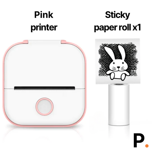 Prinko™ Inkless Mini Printer + 1 FREE Sticker Paper Roll